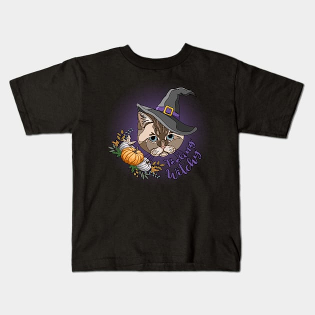 Feeling Witchy Kids T-Shirt by The Periodic Table Dancer 